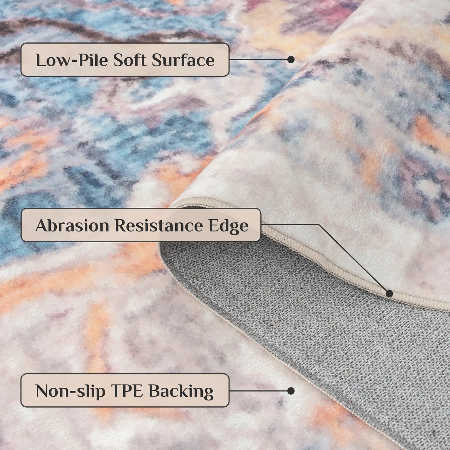 Orhopui Elegance – Purple Washable Vintage Rug