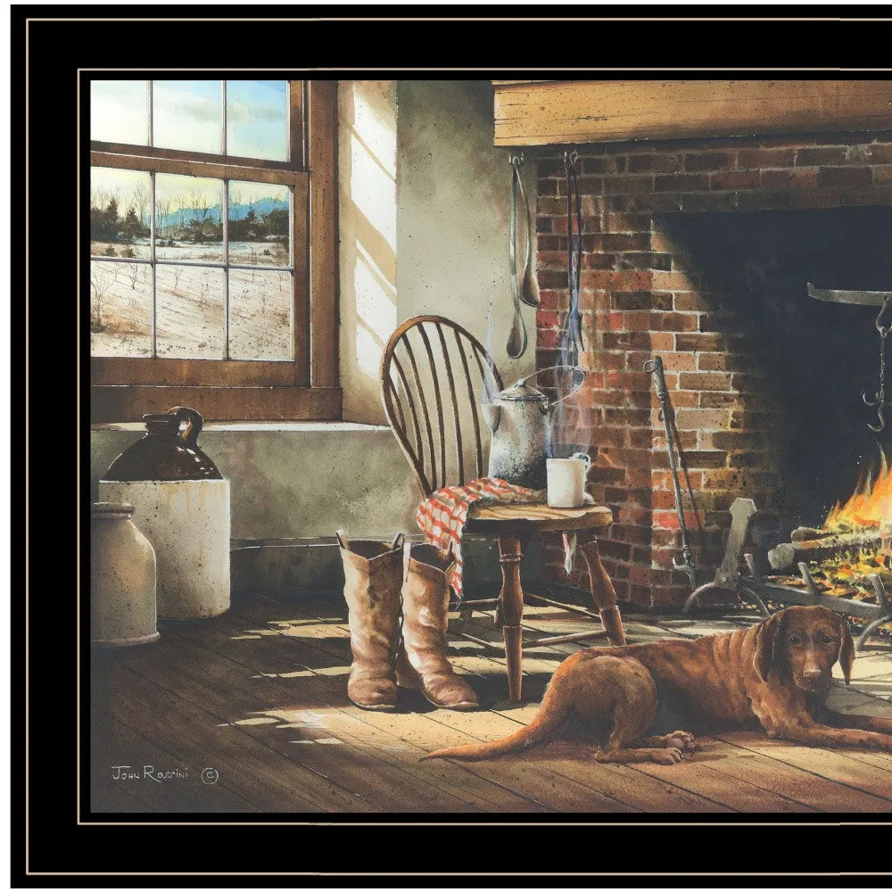 HMS His Morning Coffee 2 Art Print Black Framed Wall Art