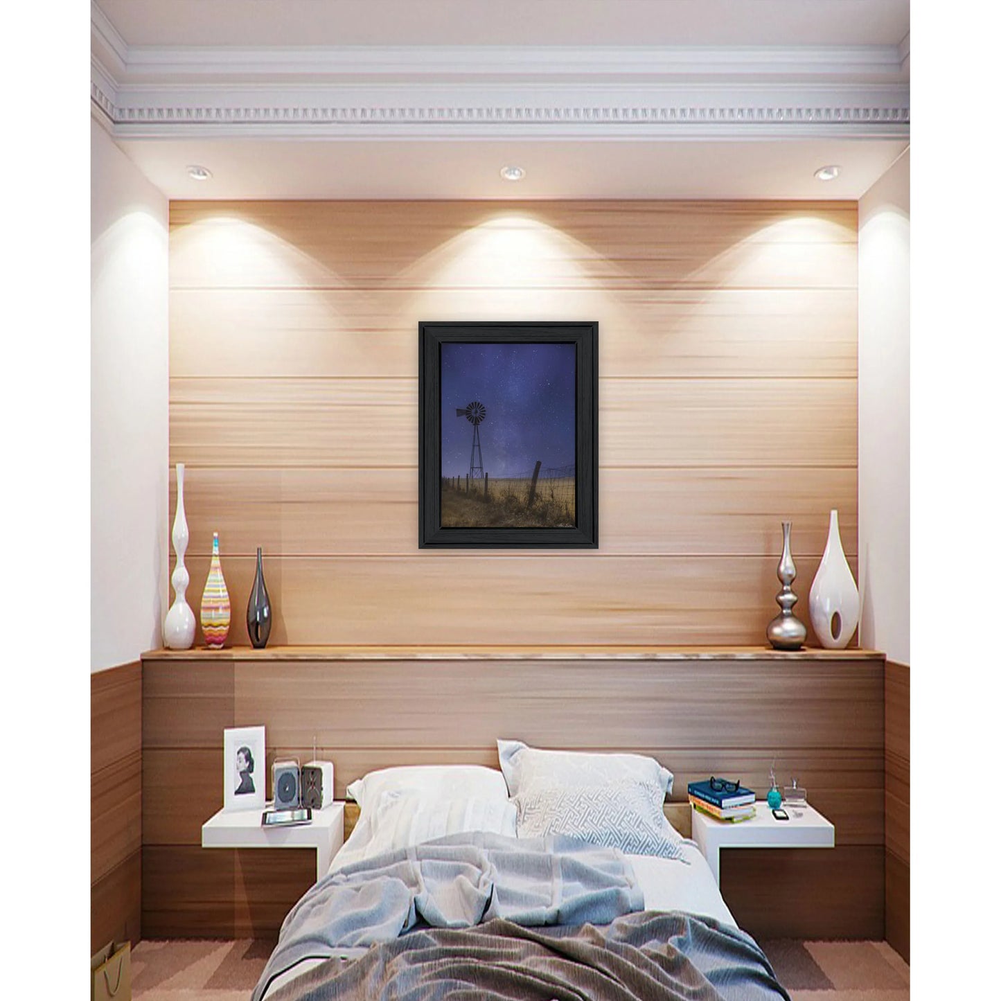 HMS Starlit Night – Black Framed Wall Art