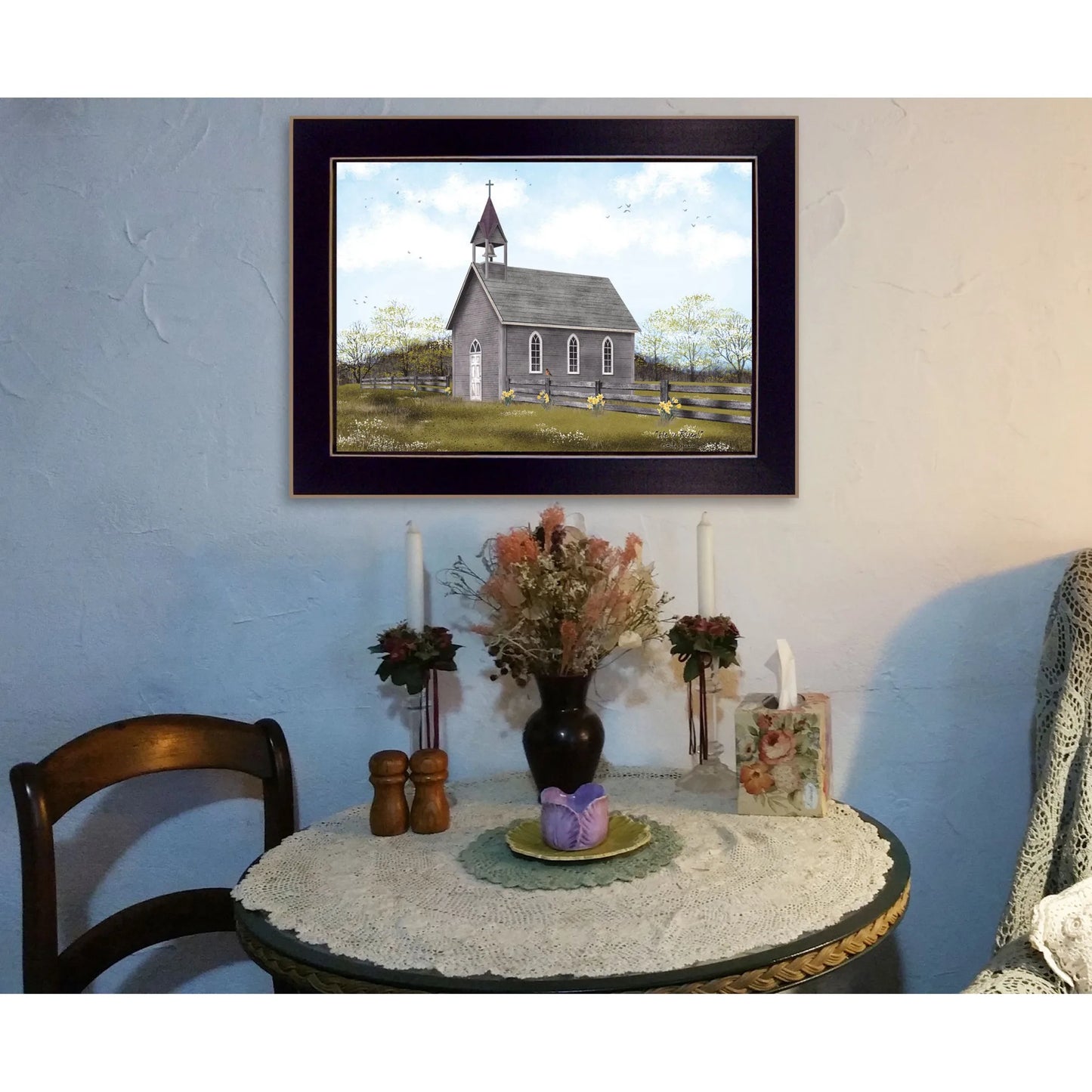 Faithful Reflections – “He Is Risen” Black Framed Wall Art