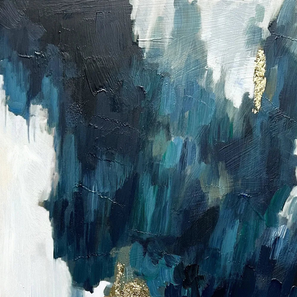 HMS Turquoise Glimmer – Gold Floater Frame Wall Art