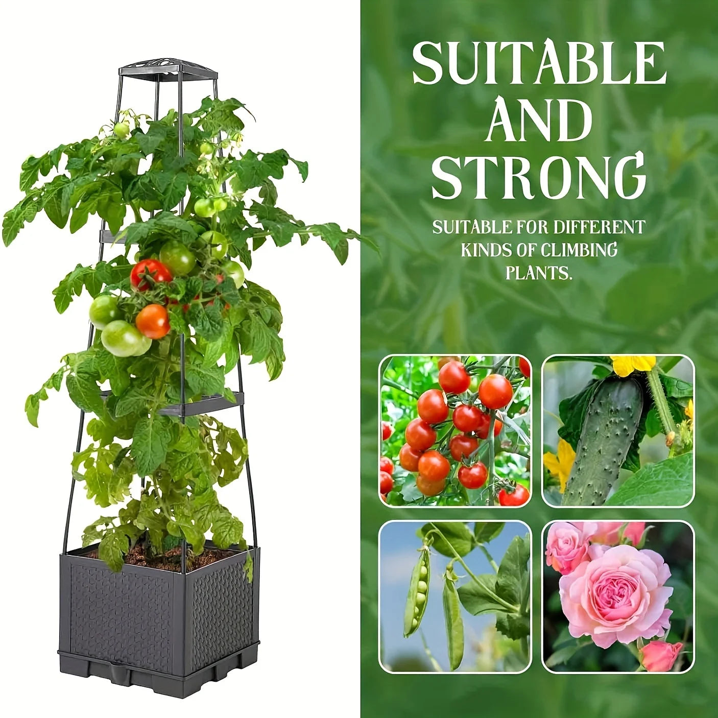 GrowTrellis – Raised Garden Bed Planter with Trellis