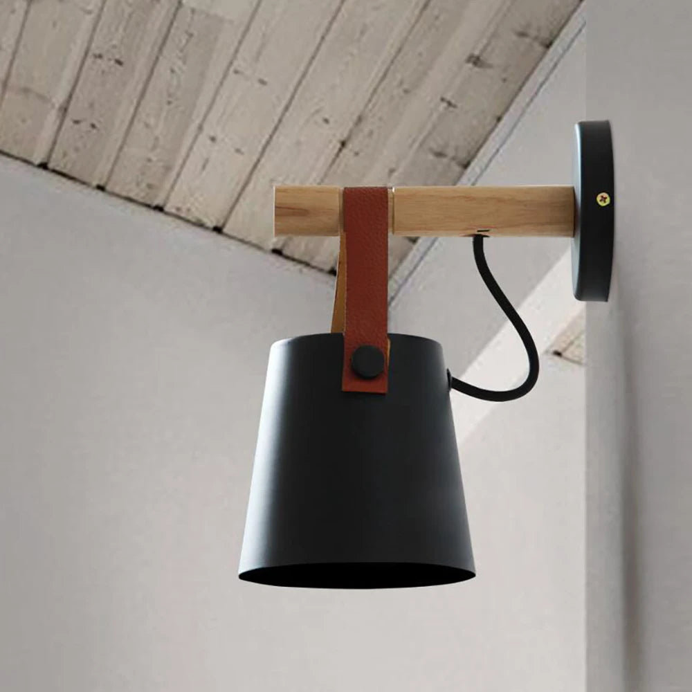 Nordic Wood Belt LED Wall Lamp (5W, E27)