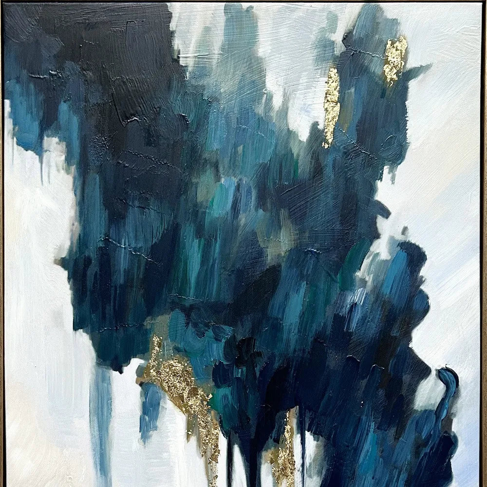 HMS Turquoise Glimmer – Gold Floater Frame Wall Art