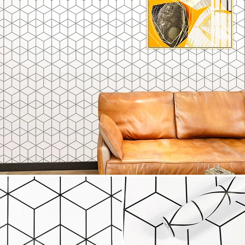 GeoGleam – Golden Stripe Peel & Stick Wallpaper