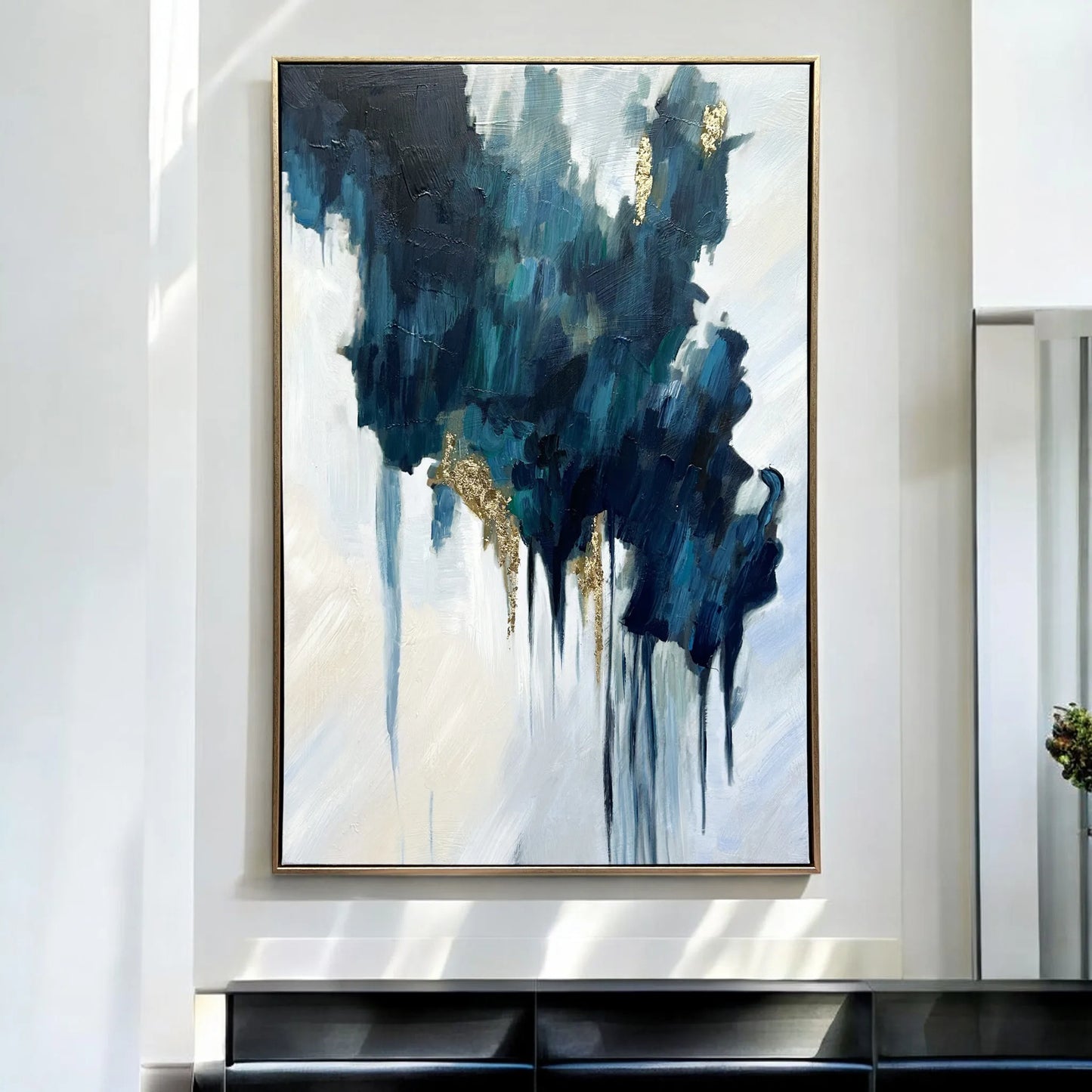 HMS Turquoise Glimmer – Gold Floater Frame Wall Art