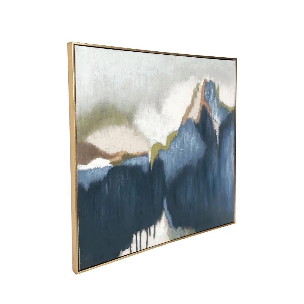 HMS Abstract Vision – Gold Floater Frame Canvas