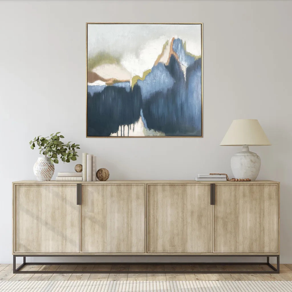 HMS Abstract Vision – Gold Floater Frame Canvas