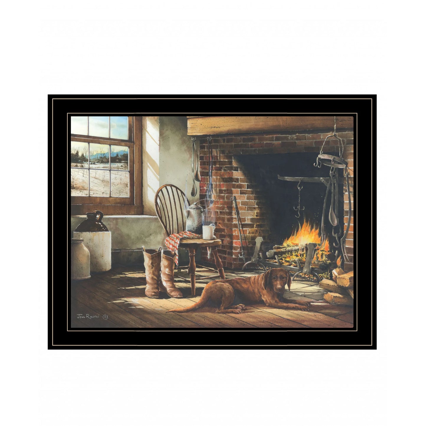 HMS His Morning Coffee 2 Art Print Black Framed Wall Art