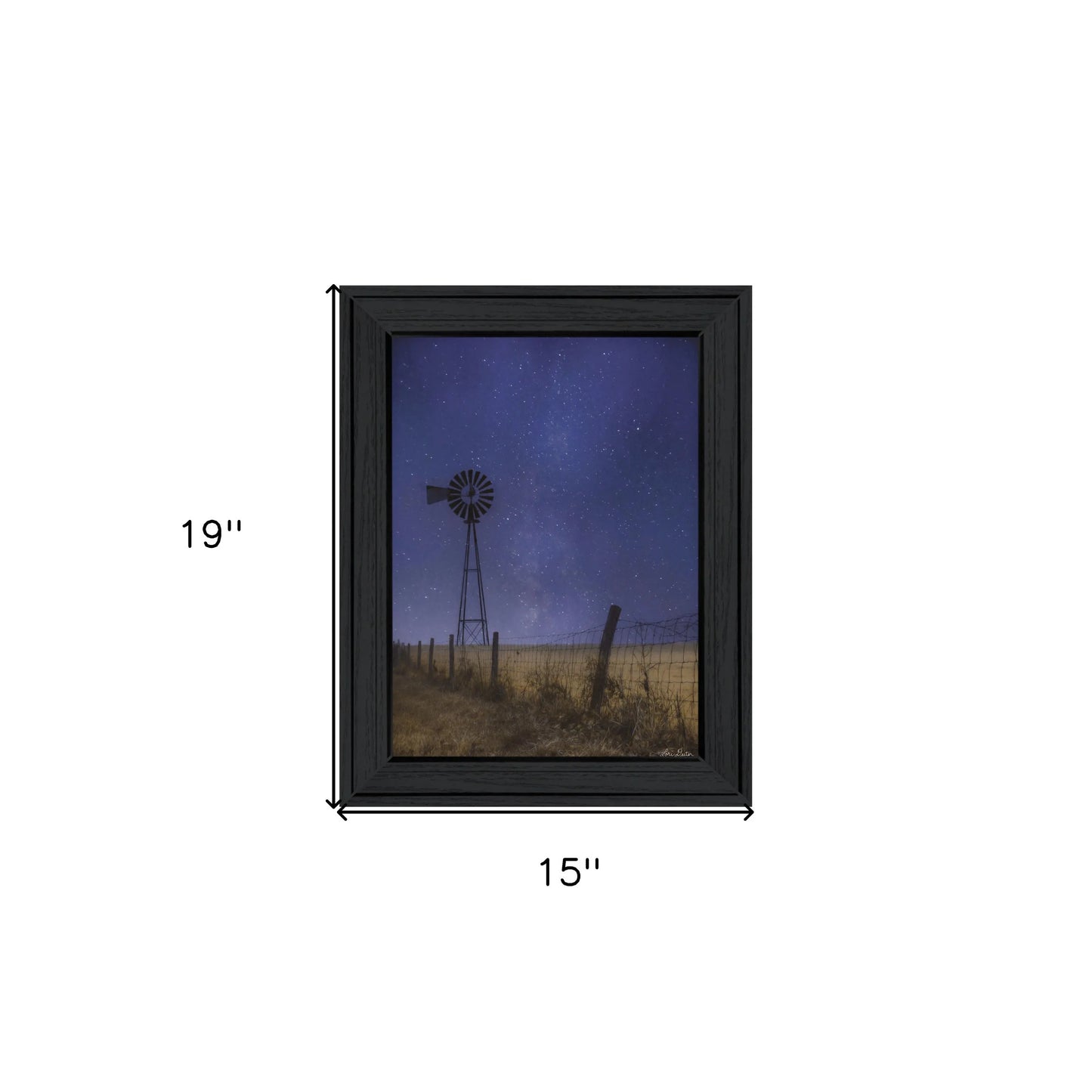 HMS Starlit Night – Black Framed Wall Art