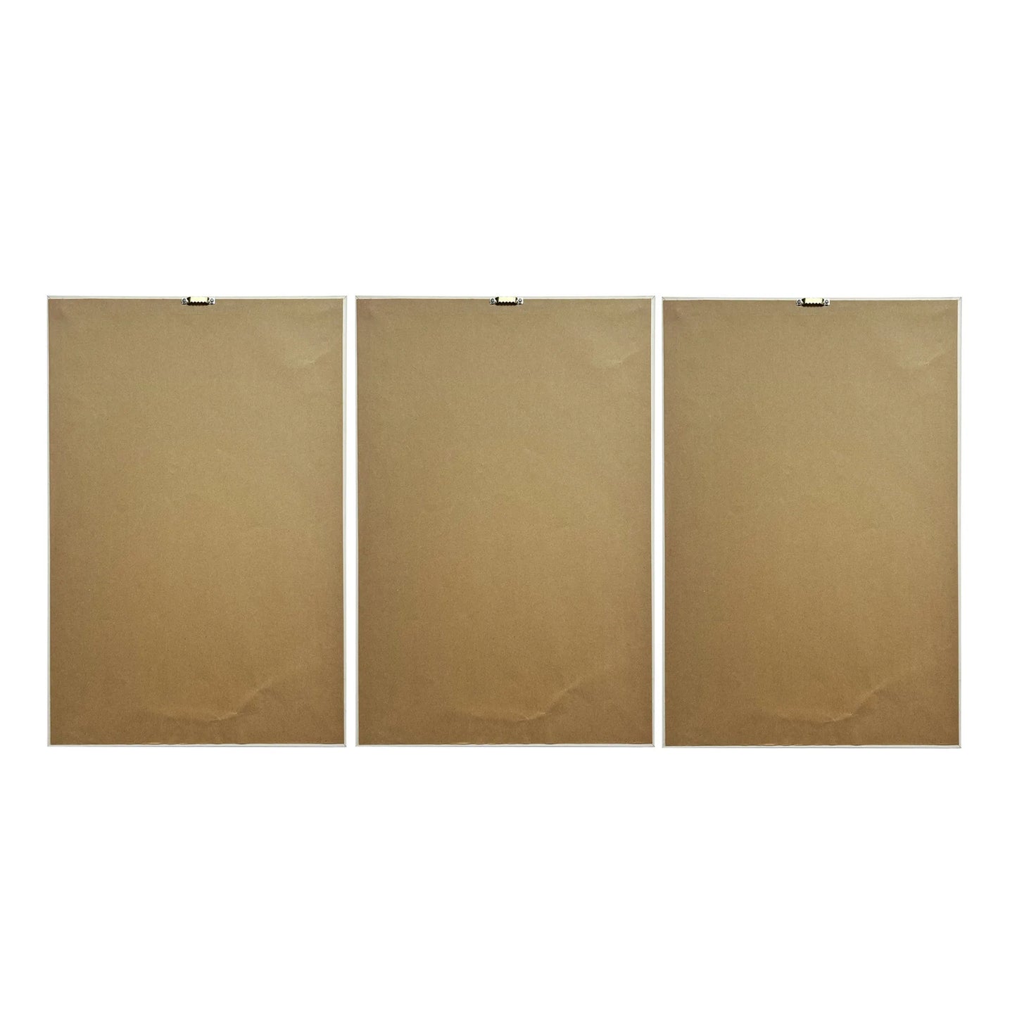 Set of Three Sapphire Abstract Gold Floater Frame Wall Art HMS Wall Accents