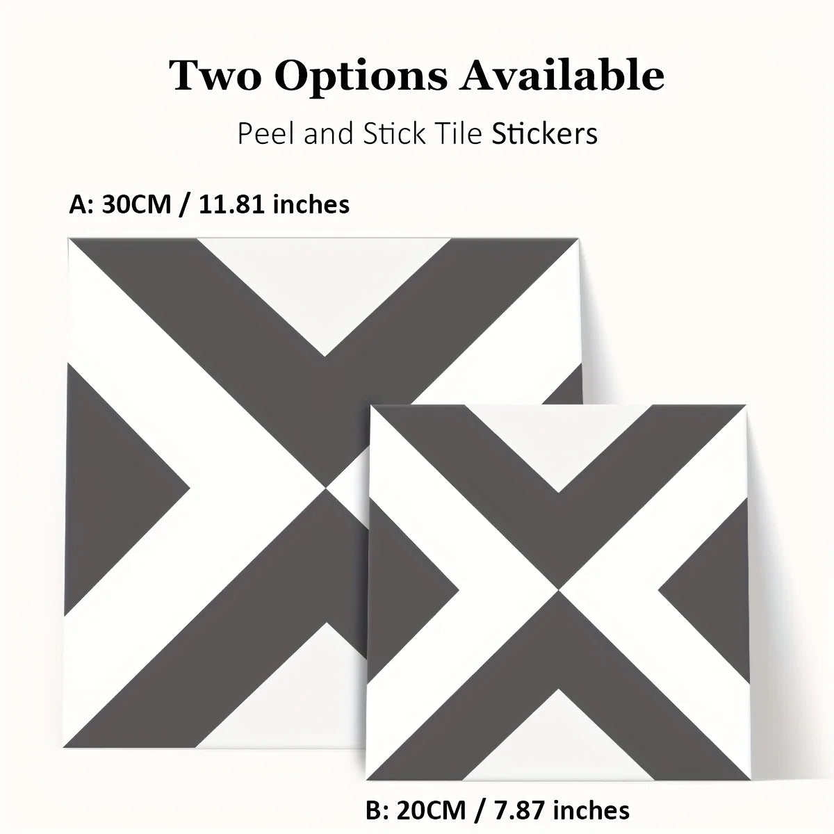 12PCS Moroccan style black and white — Tile Decals