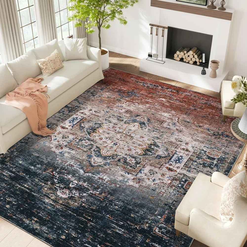 Rustic Haven – 8x10 Washable Vintage Accent Rug