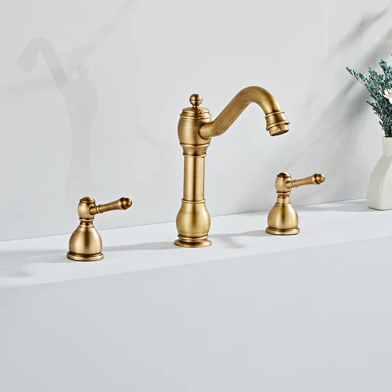 Heritage Brass – Antique 3-Hole Bathroom Faucet