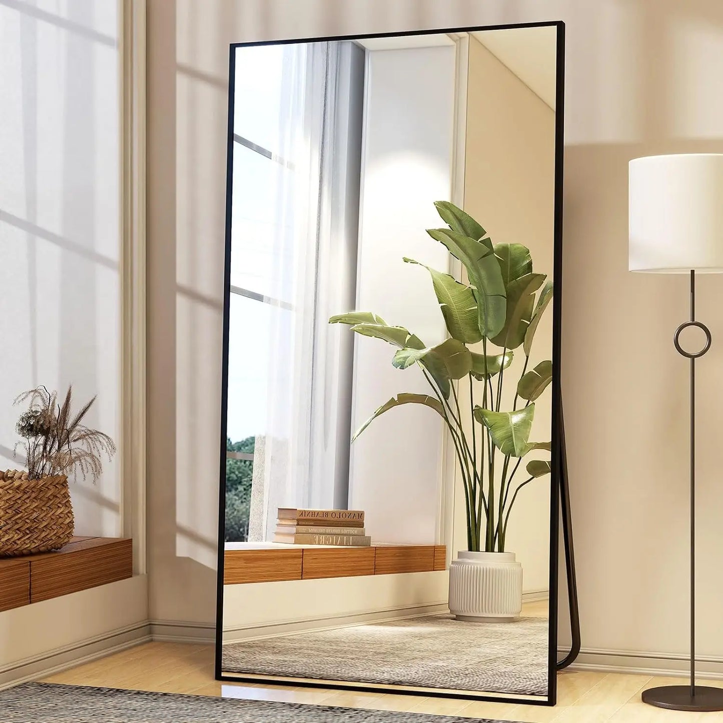 Full‑Length Mirror with Stand 34×76