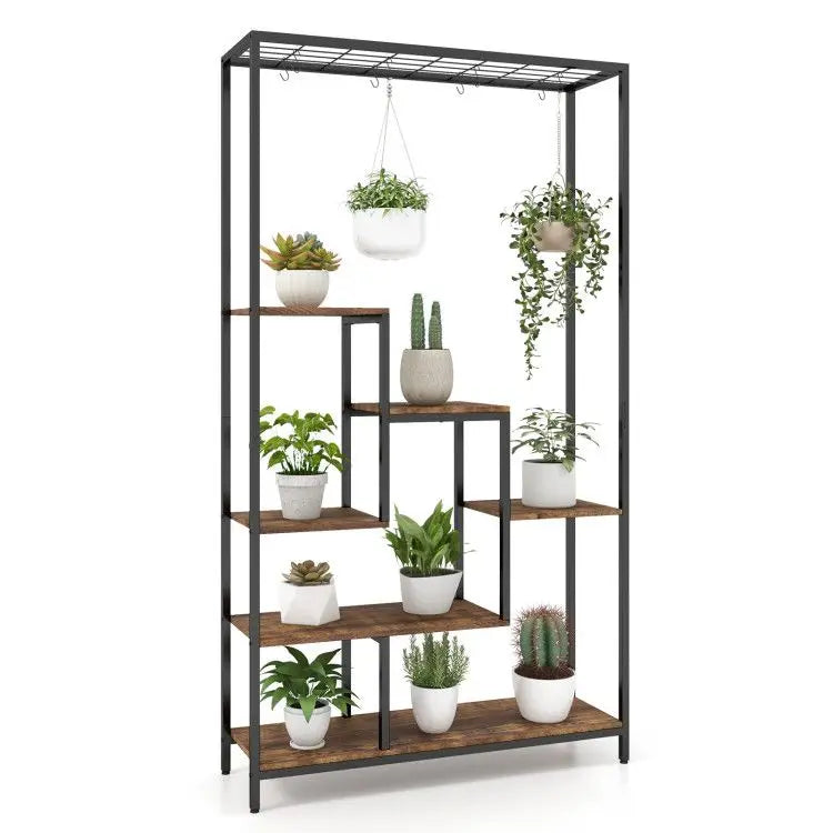 Verdant Tower – 6-Tier Metal Indoor Plant Stand (71")