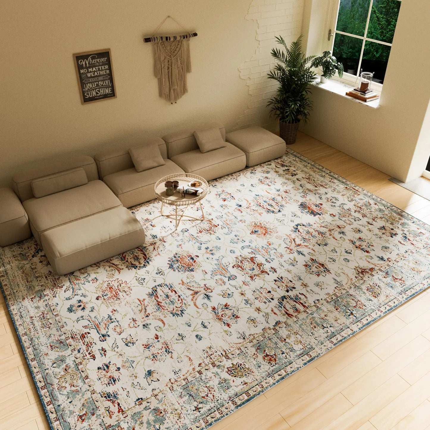 Orhopui Modern Art – Faux Wool Washable Area Rug