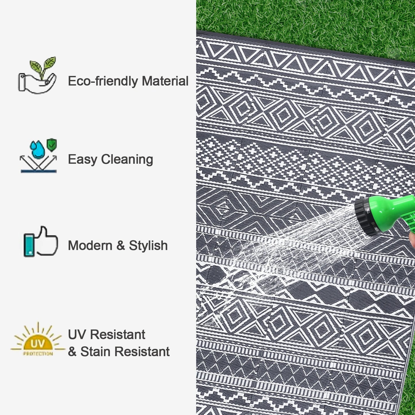 Nomad Weave – 5x8 Waterproof Outdoor Rug (Reversible)