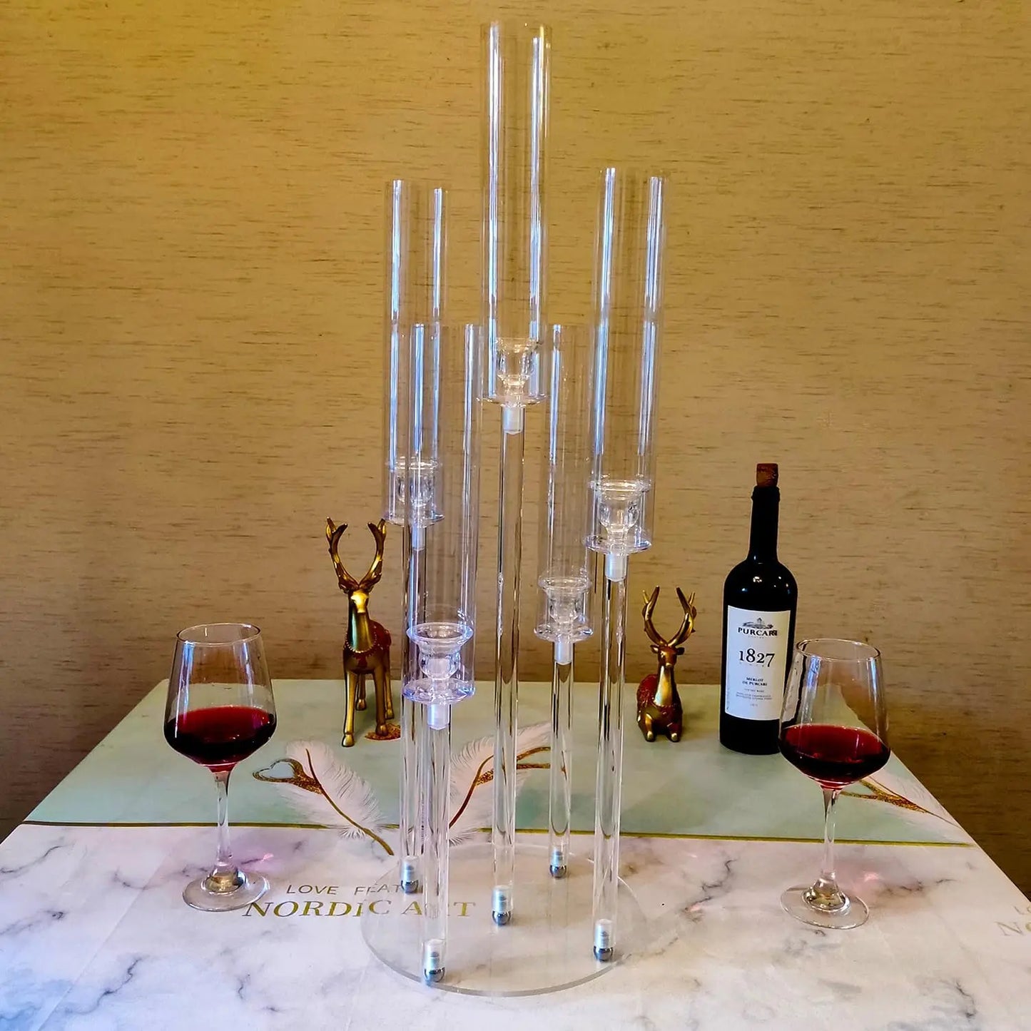 CrystalLight – 5-Arm Acrylic Candle Holder