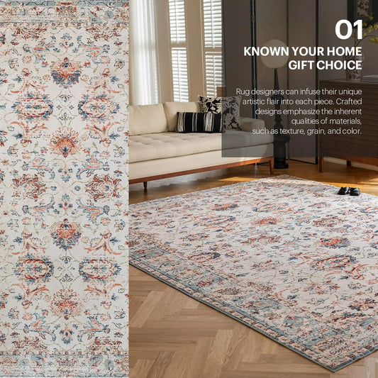 Orhopui Modern Art – Faux Wool Washable Area Rug