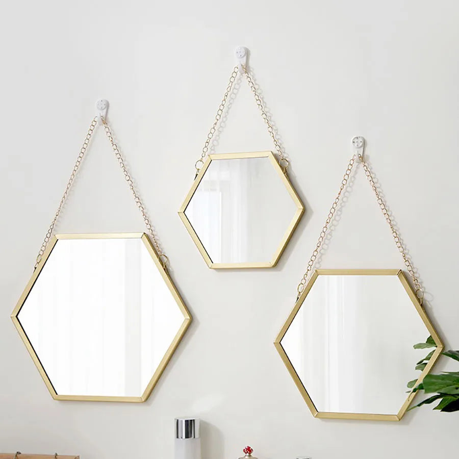 Hexagon Wall Mirrors (Set)