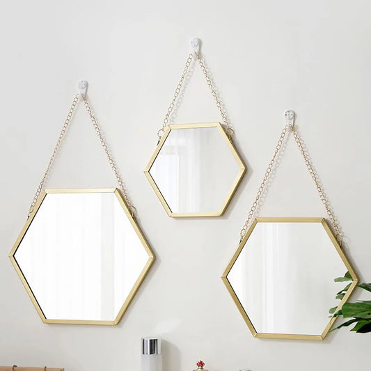 Hexagon Wall Mirrors (Set)