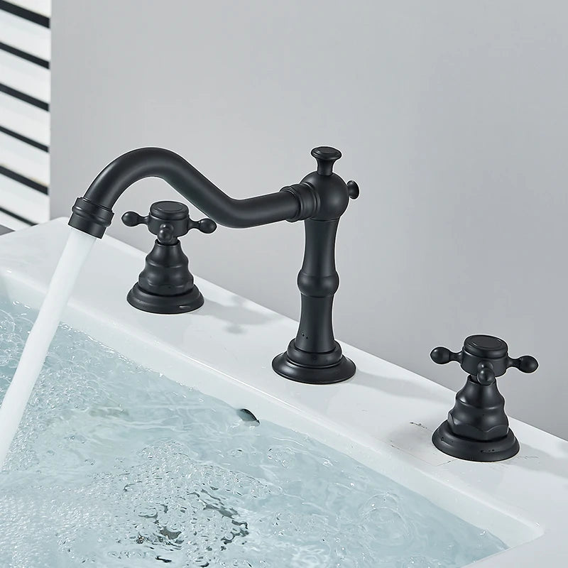 Heritage Brass – Antique 3-Hole Bathroom Faucet