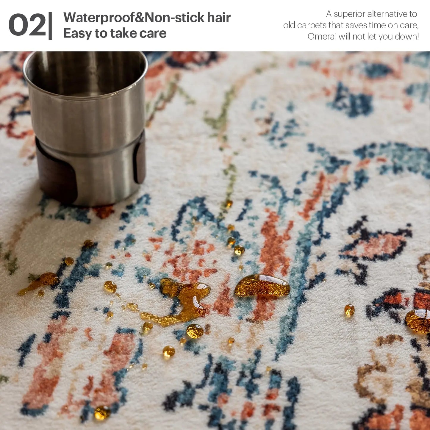 Orhopui Modern Art – Faux Wool Washable Area Rug