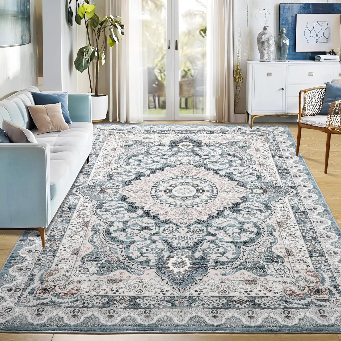 Heritage Weave – Washable Vintage Area Rug (Non-Slip, Low-Pile)