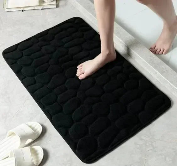CobbleSoft – Embossed Foam Bath Mat (Super Absorbent)