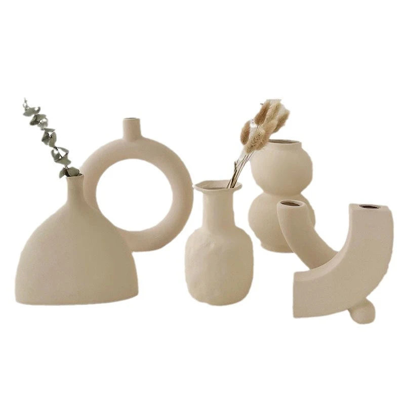 Open Ring Ceramic Vase