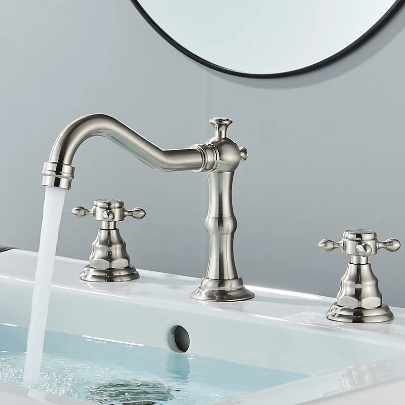 Heritage Brass – Antique 3-Hole Bathroom Faucet