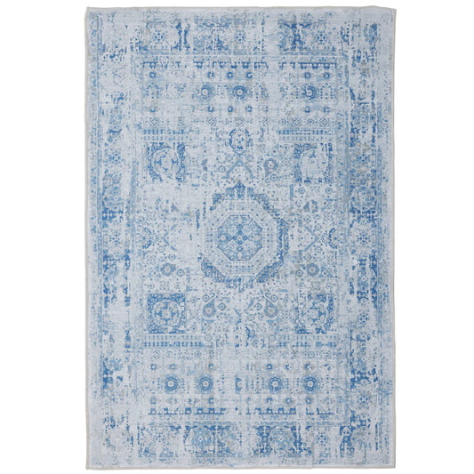 Area Rug Stain Resistant,Boho Vintage Distressed Washable Area Rugs with Non-Slip Rubber Backing,Printed Low-Pile Carpet