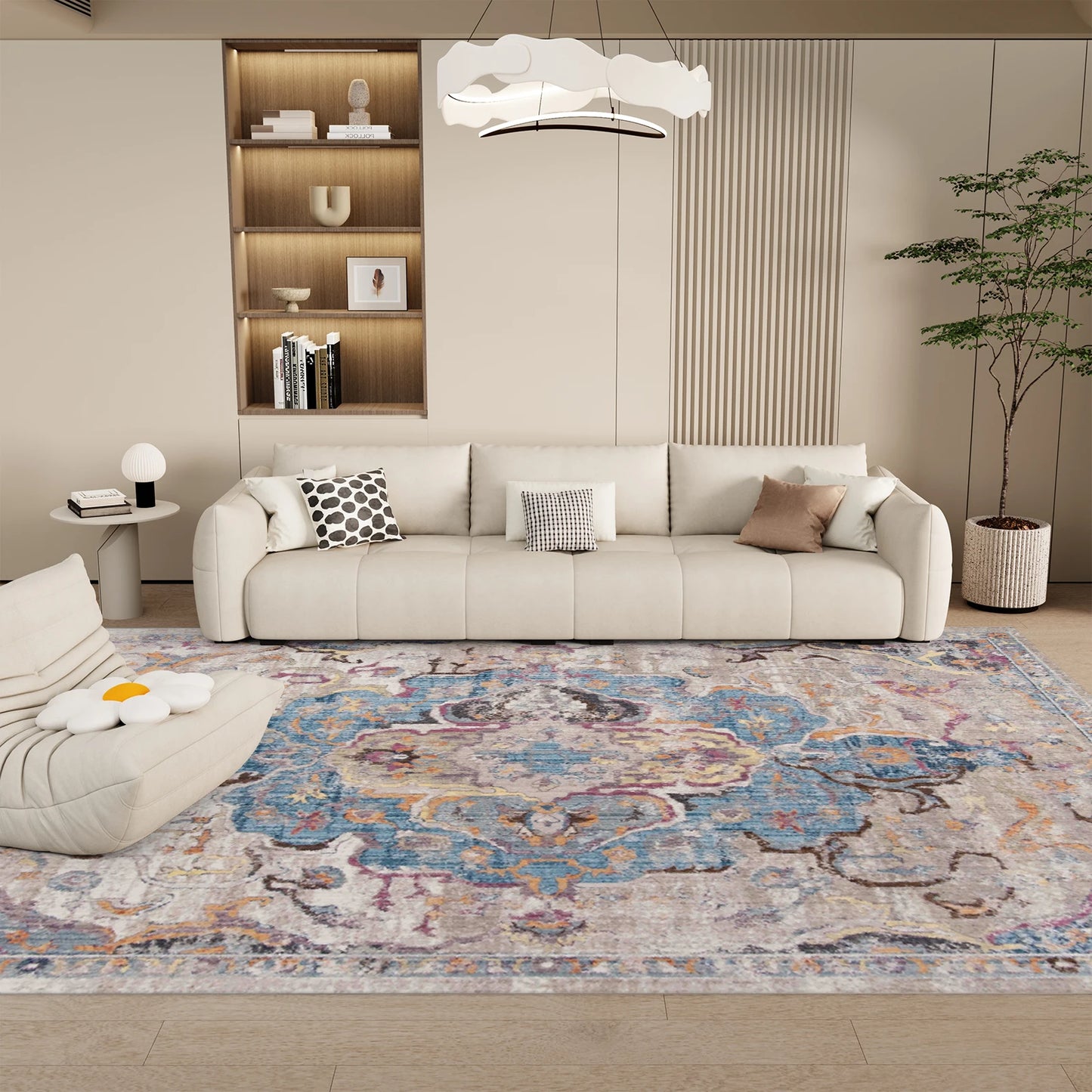 Orhopui Elegance – Purple Washable Vintage Rug