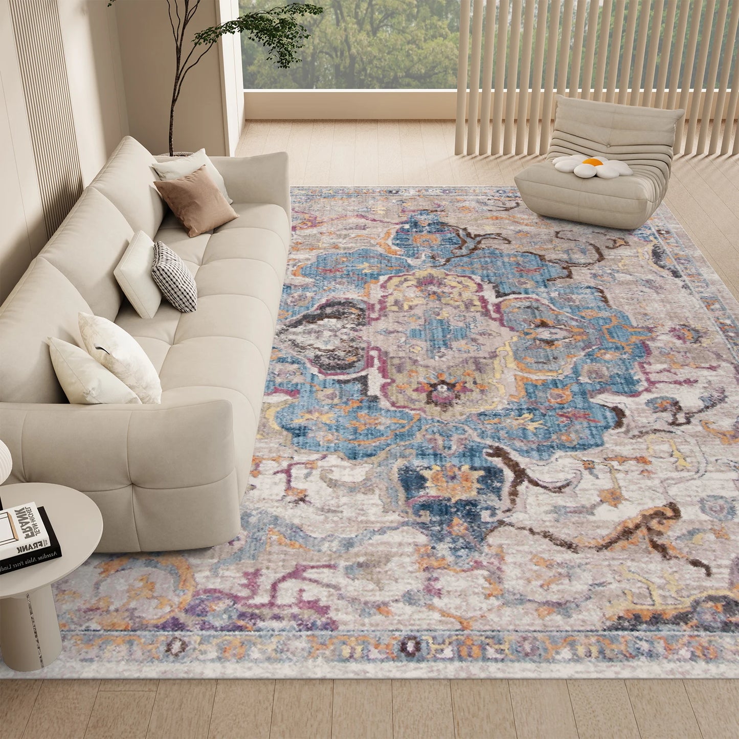 Orhopui Elegance – Purple Washable Vintage Rug