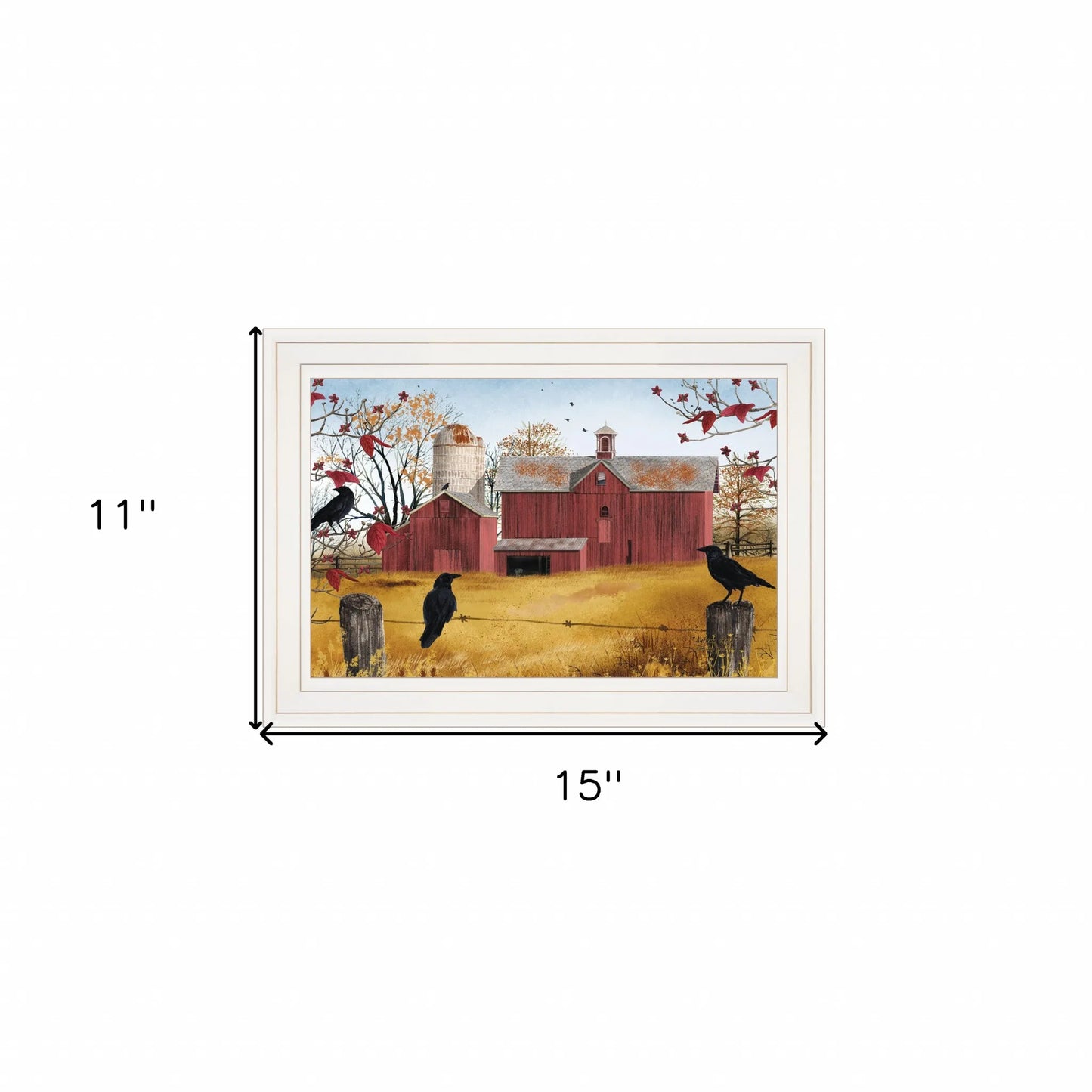 HMS Autumn Gold I – White Framed Wall Art