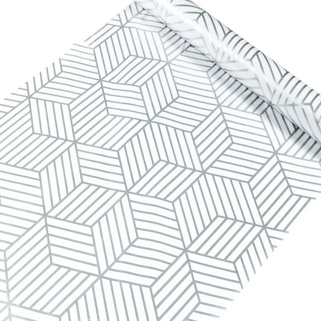 GeoGleam – Golden Stripe Peel & Stick Wallpaper