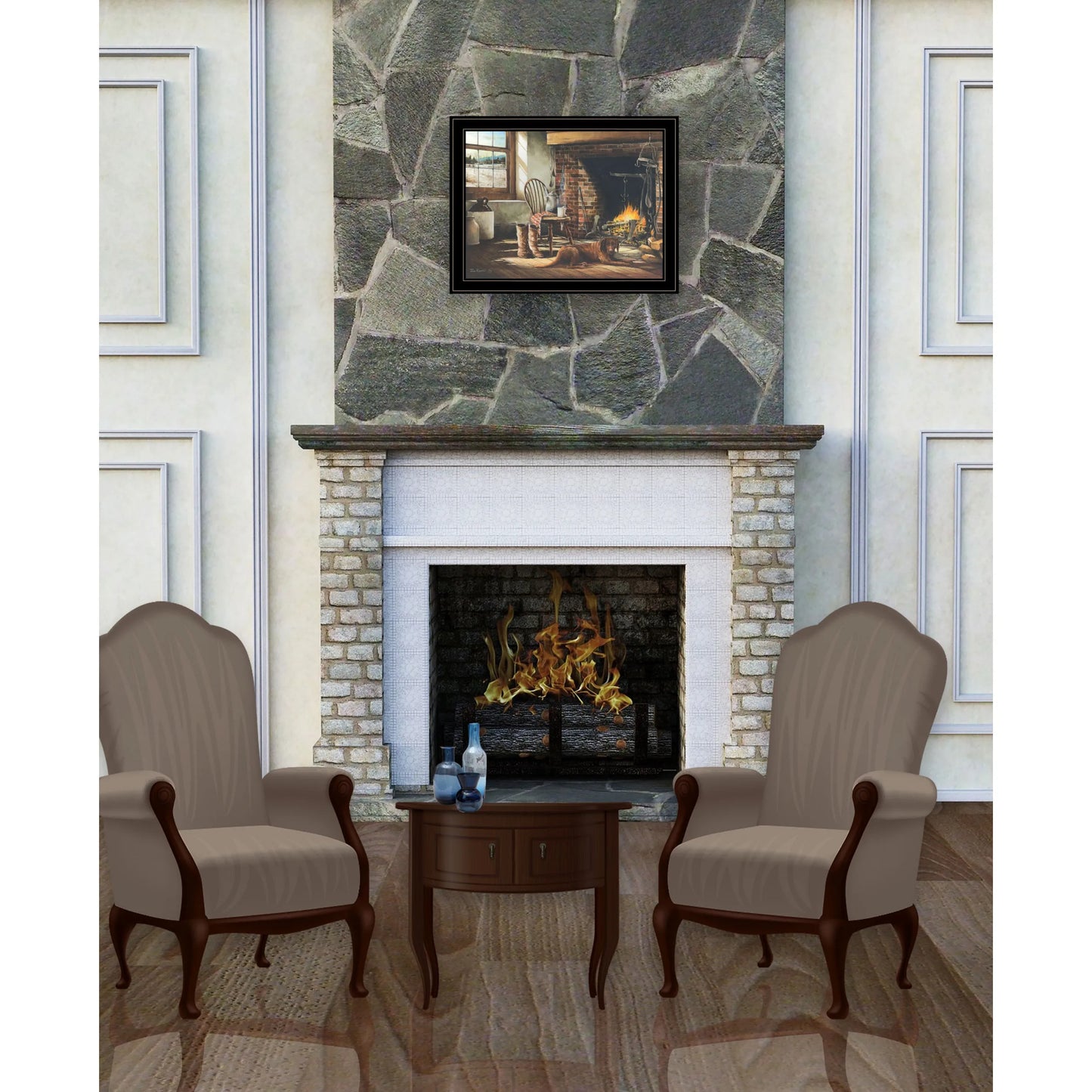 HMS His Morning Coffee 2 Art Print Black Framed Wall Art