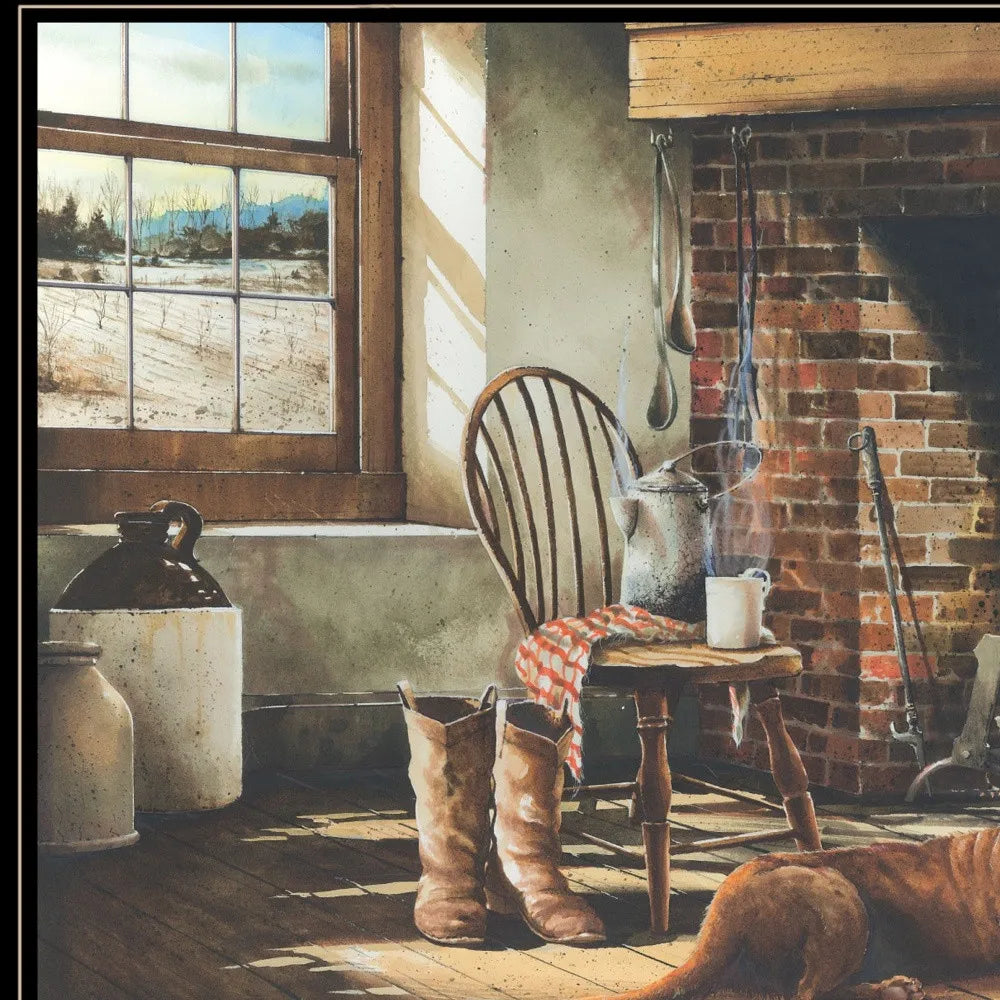 HMS His Morning Coffee 2 Art Print Black Framed Wall Art