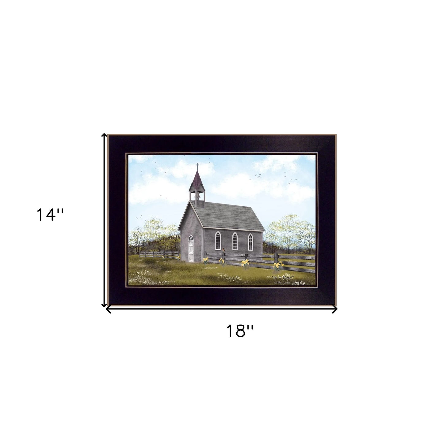 Faithful Reflections – “He Is Risen” Black Framed Wall Art