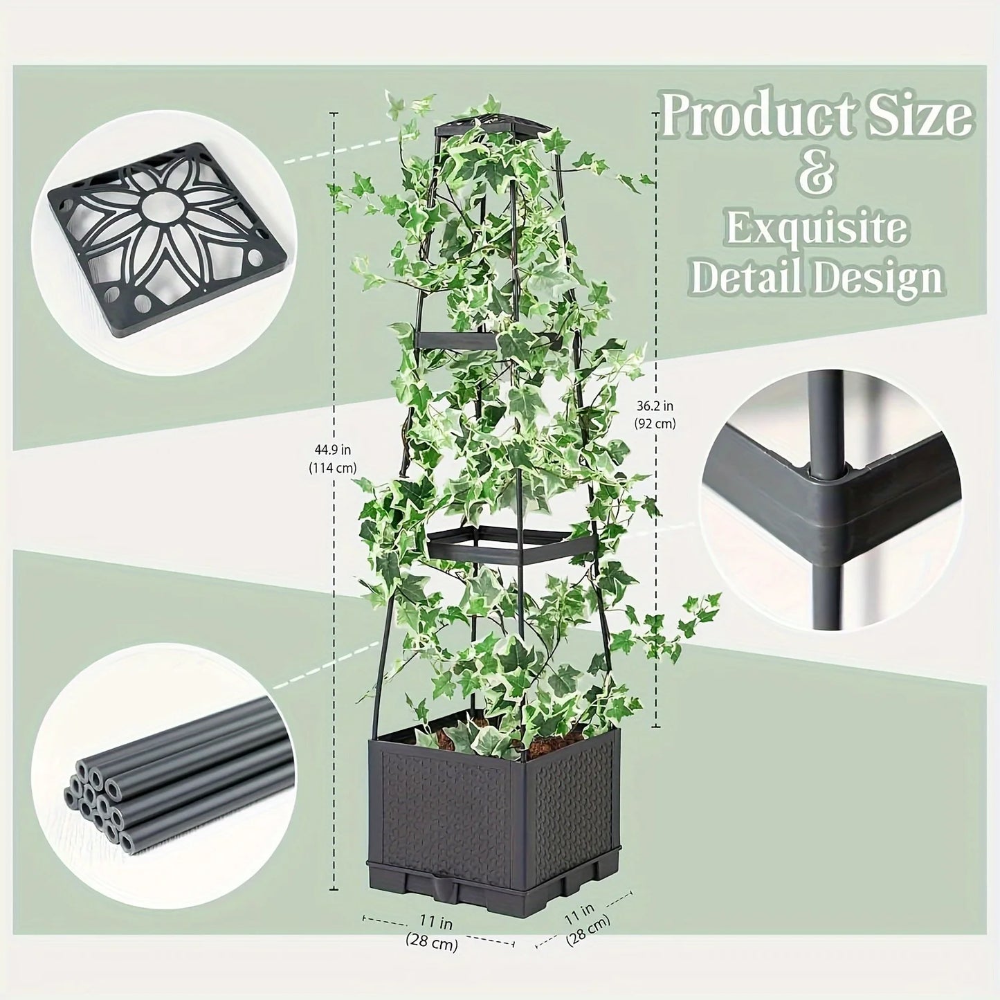 GrowTrellis – Raised Garden Bed Planter with Trellis