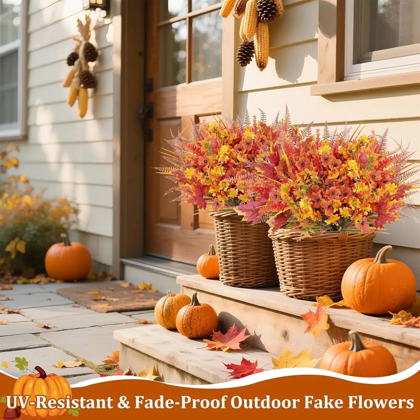 Autumn Glow – Artificial Fall Flower Bundle (24-Pack)