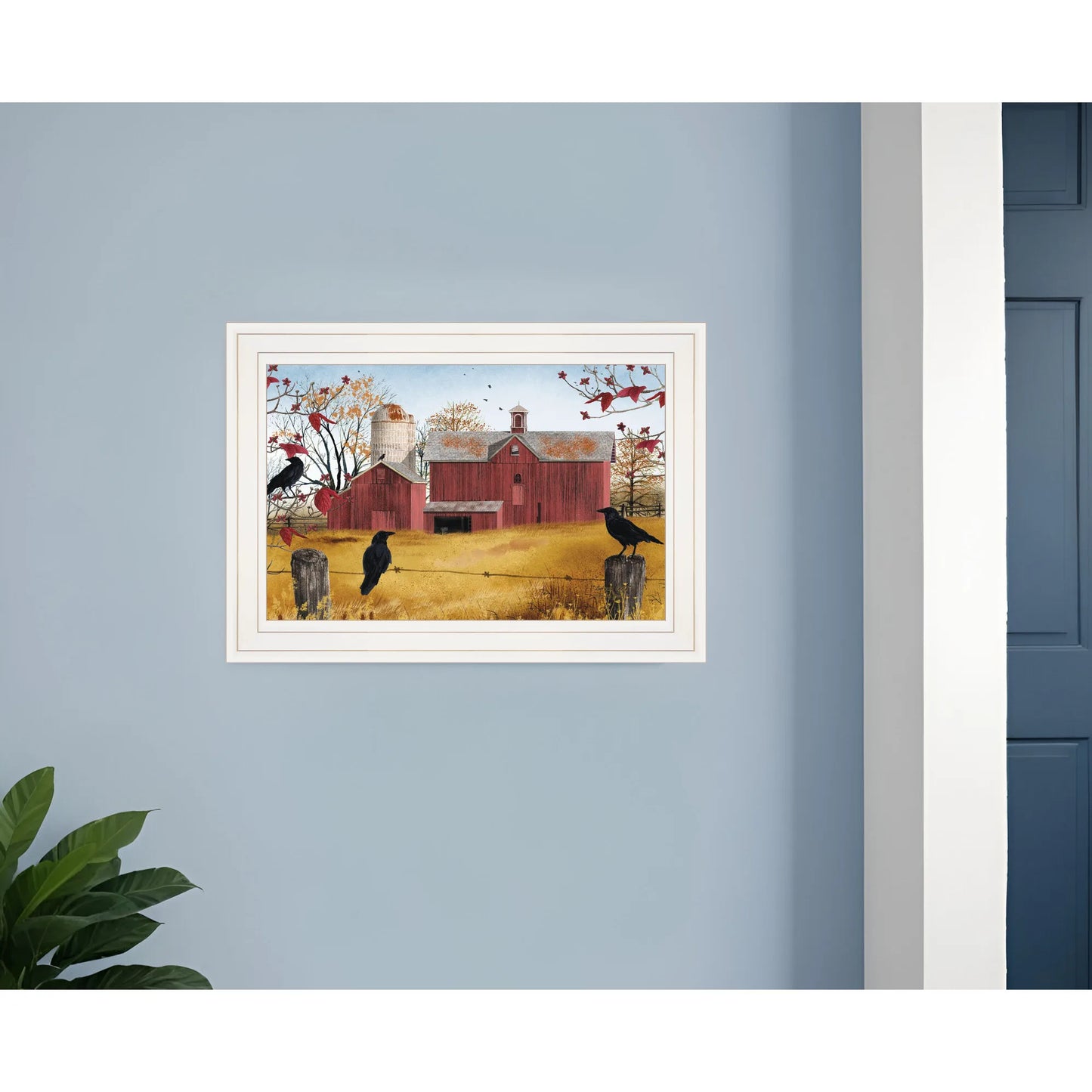 HMS Autumn Gold I – White Framed Wall Art