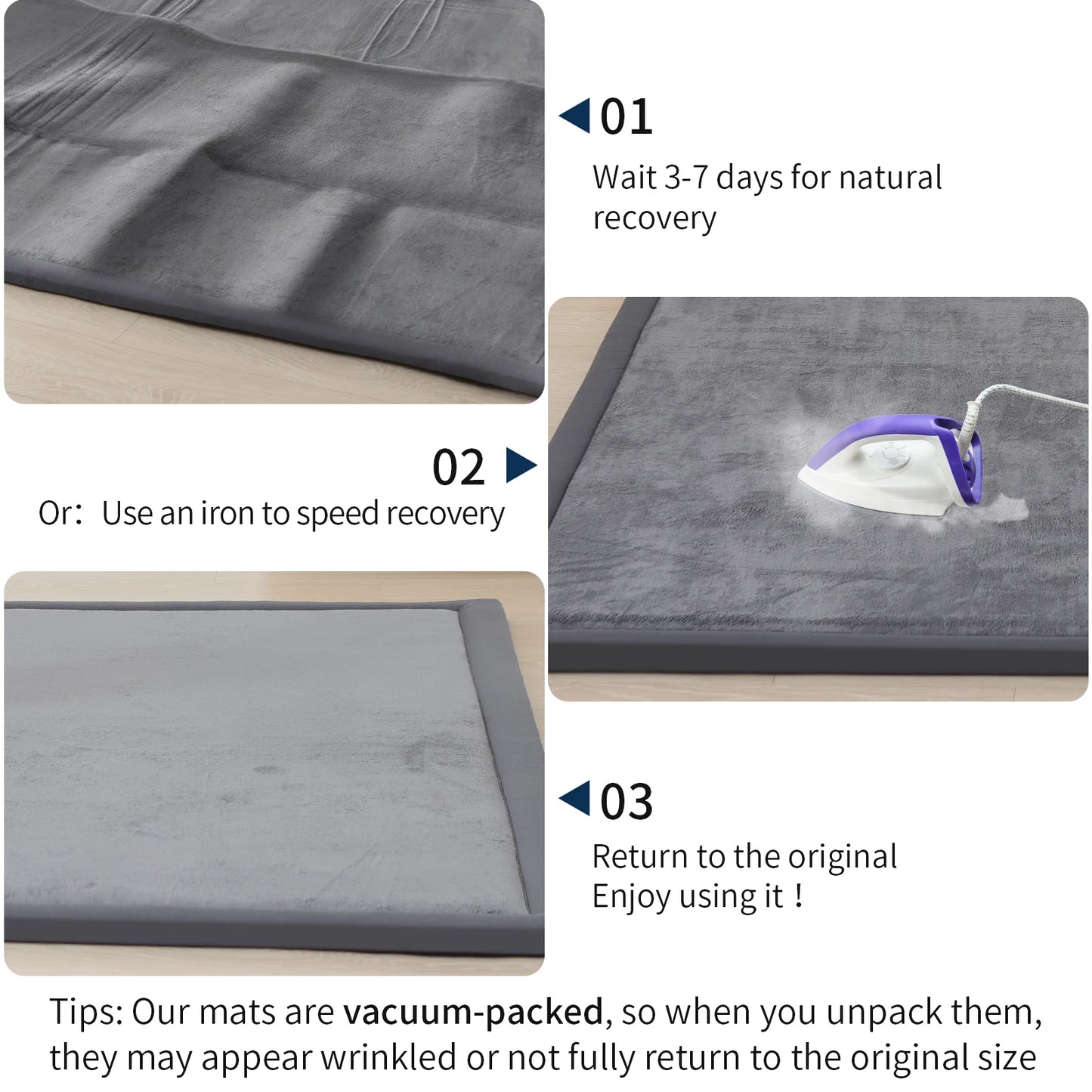 Velura – Large Grey Velvet Solid Carpet