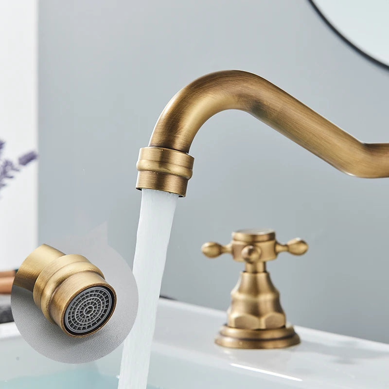 Heritage Brass – Antique 3-Hole Bathroom Faucet