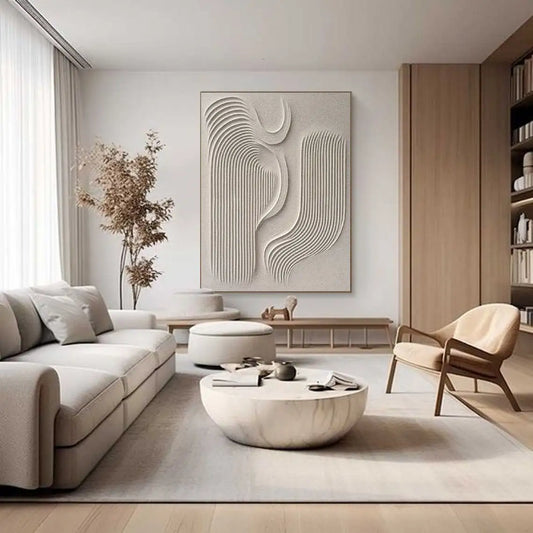 Kivera Canvas — Muted Geometric Abstract Wall Art on Canvas