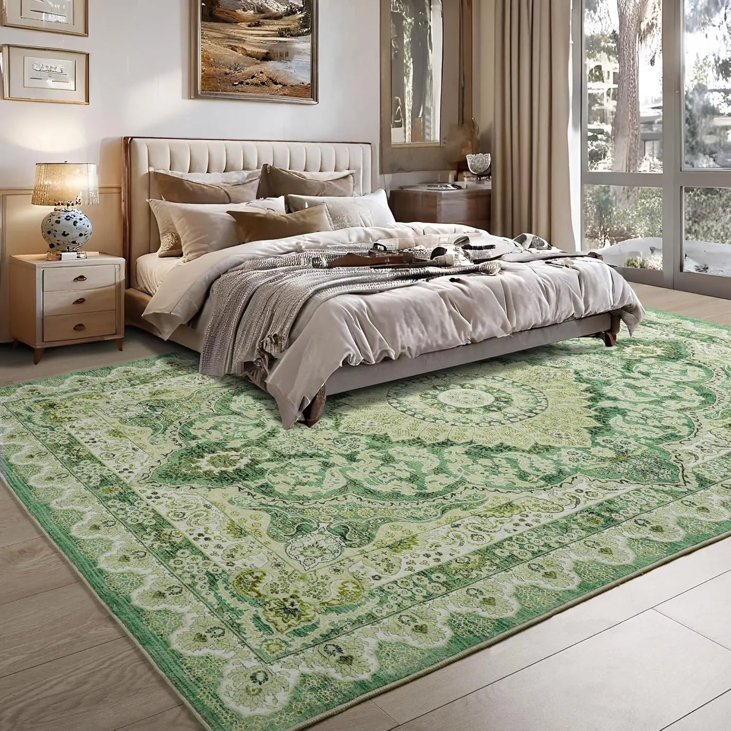 Heritage Weave – Washable Vintage Area Rug (Non-Slip, Low-Pile)