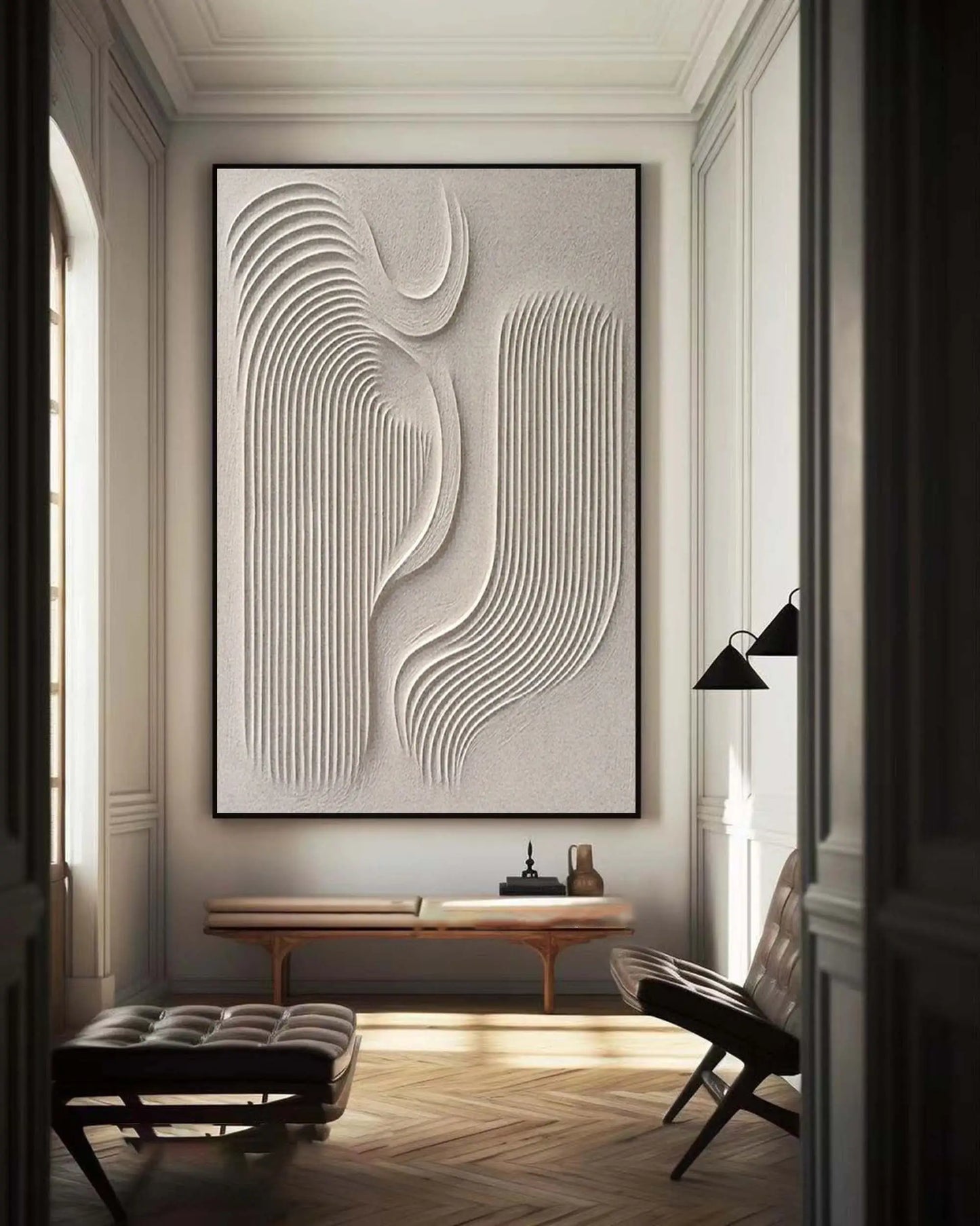 Kivera Canvas — Muted Geometric Abstract Wall Art on Canvas