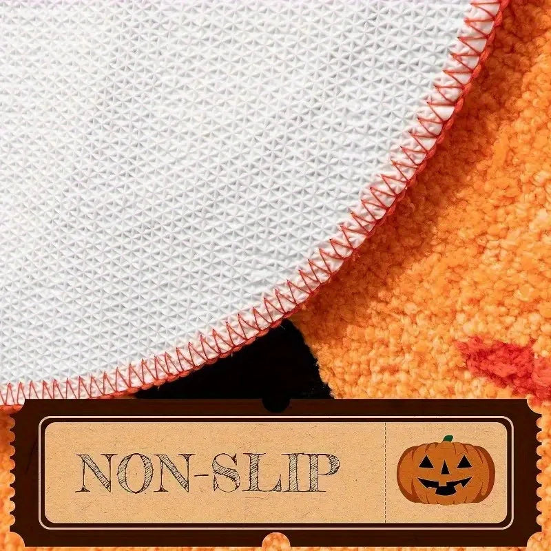 Halloween Pumpkin Rug – Machine Washable, Ultra Soft & Non-Slip