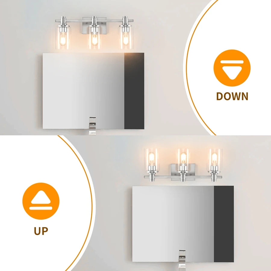 3‑Light Bathroom Vanity Light
